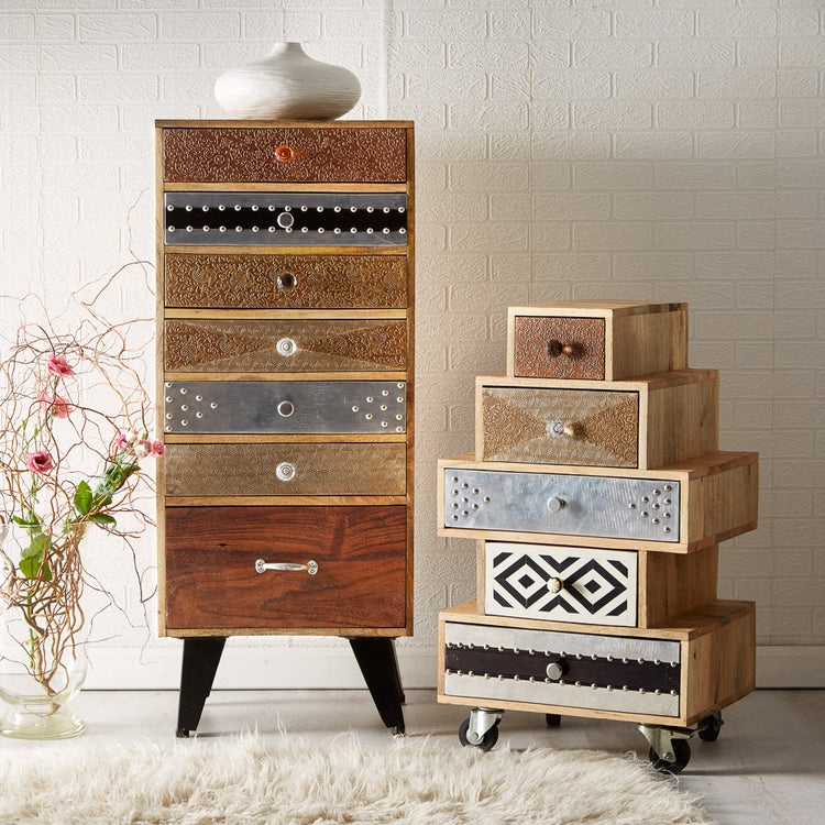 Indian Hub Sorio 7 Drawer Tall Chest