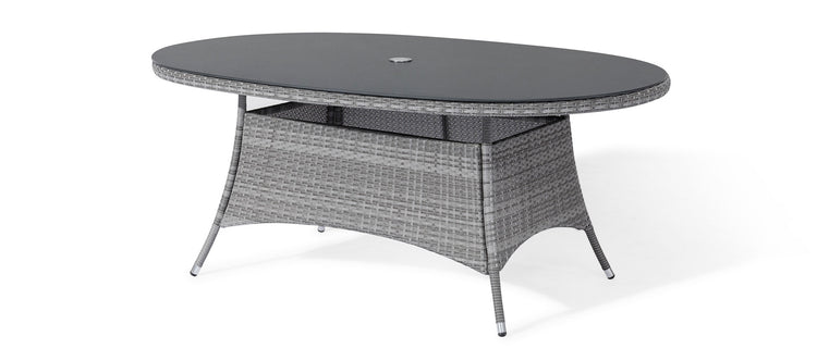 Maze Santorini 6 Seat Oval Rattan Dining Set