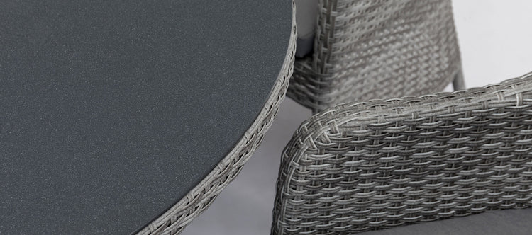 Maze Santorini 6 Seat Oval Rattan Dining Set
