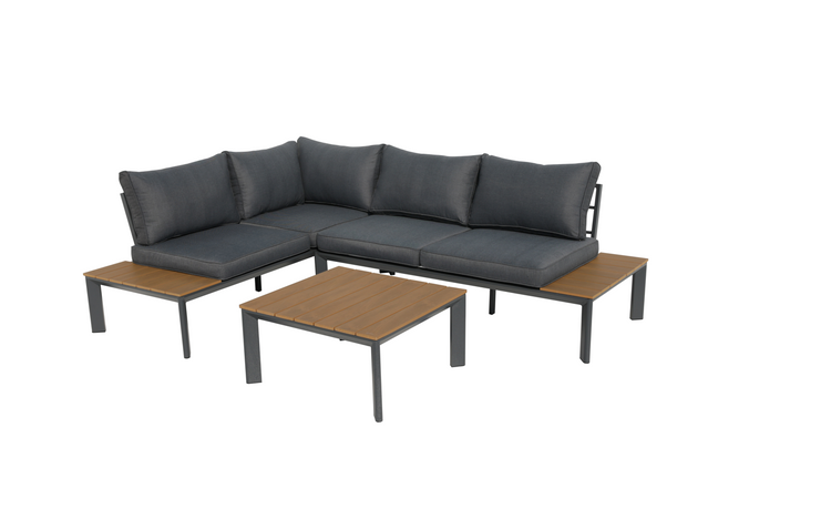 Home Junction Parmer Modern Aluminium Corner Garden Set