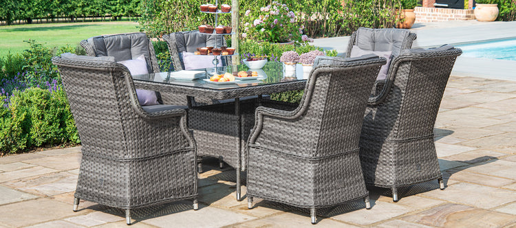 Maze Victoria 6 Seat Rectangular Rattan Dining Set