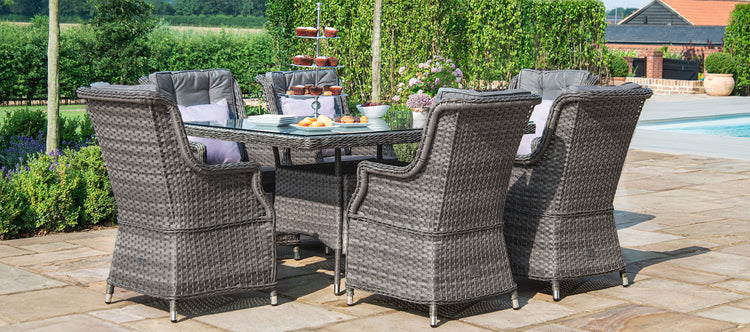 Maze Victoria 6 Seat Rectangular Rattan Dining Set