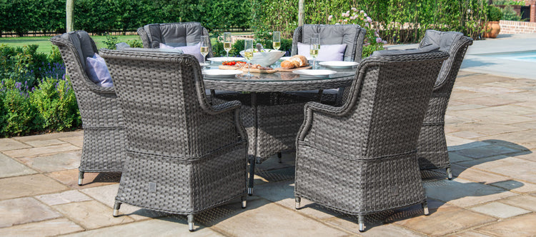 Maze Victoria 6 Seat Round Rattan Dining Set