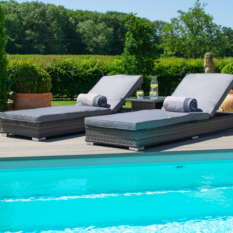Maze Rattan Victoria Sunlounger Set