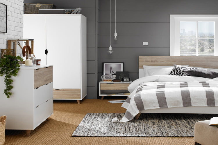 LPD Furniture Stockholm 2 Door Wardrobe