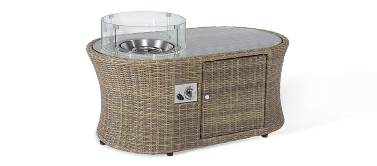Maze Winchester Large Corner Sofa Set With Fire Pit Table