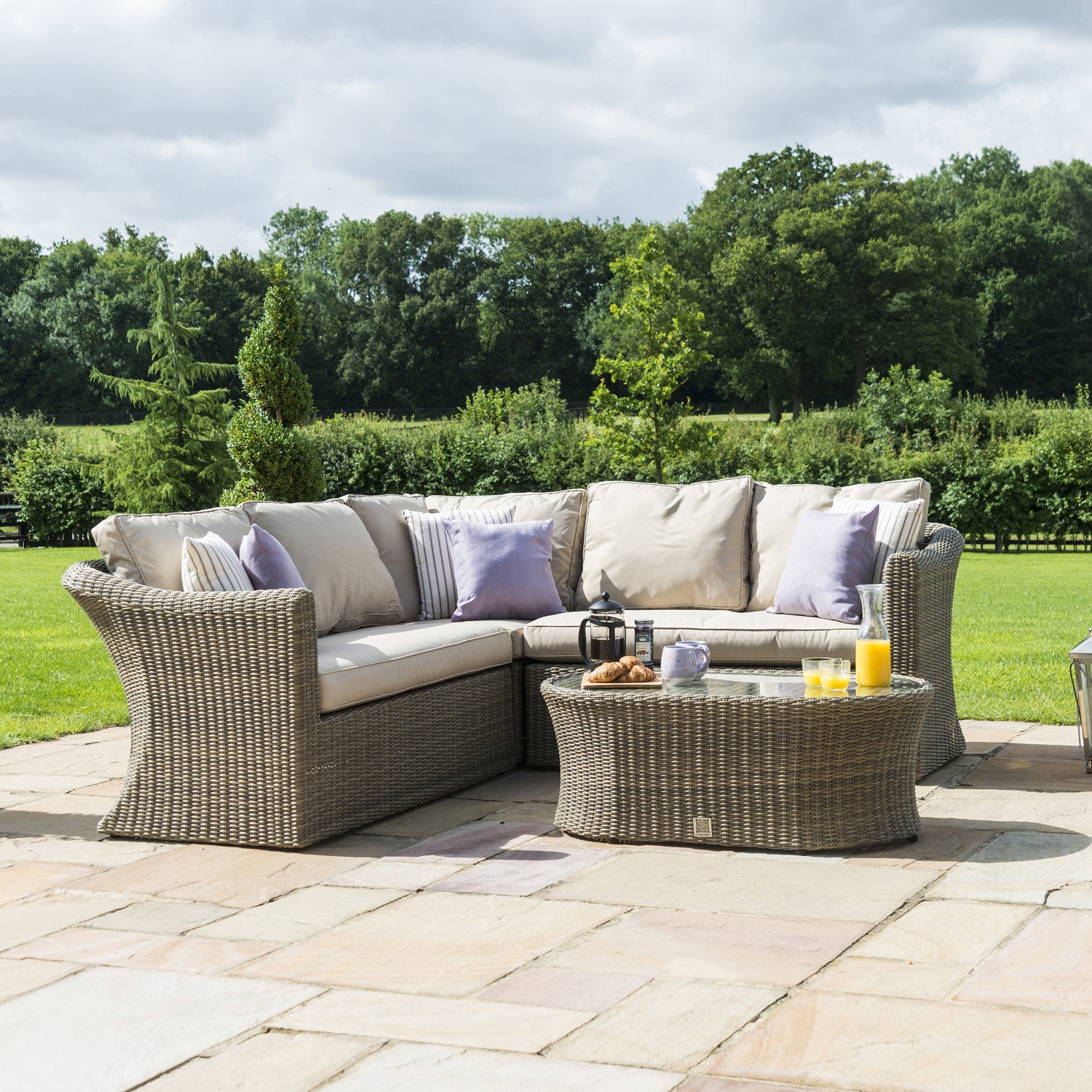 Maze Rattan Winchester Small Corner Group FREE DELIVERY