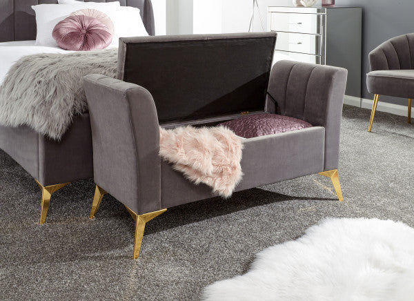 GFW Pettine Ottoman Storage Bench Grey-Better Bed Company
