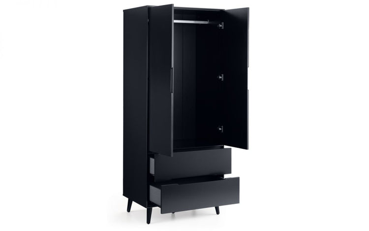 Julian Bowen Alicia 2 Door Combination Wardrobe Anthracite