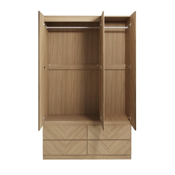 GFW Catania 3 Door 4 Drawer Wardrobe