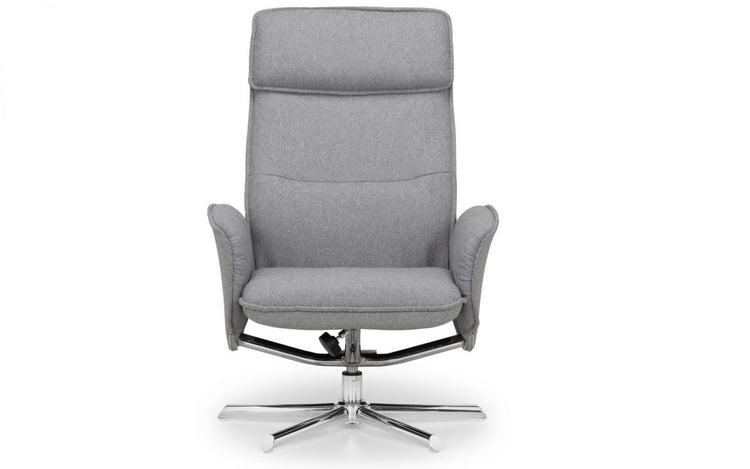 Julian Bowen Aria Recliner And Stool From Front Chair On Its Own-Better Bed Company