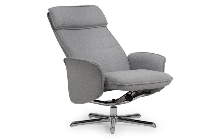 Julian Bowen Aria Recliner And Stool Chair Tilted Right Back-Better Bed Company