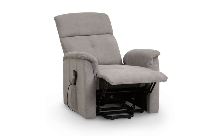 Julian Bowen Ava Rise And Recline Chair In Taupe Fabric