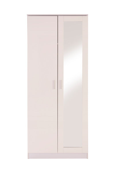 GFW Ottawa 2 Door Wardrobe with Mirror White-Better Bed Company 