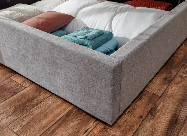 GFW Dakota Ottoman Bed Grey Footboard Close Up-Better Bed Company