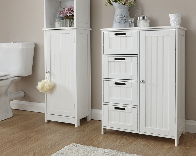 GFW Colonial 4 Drawer + 1 Door Bathroom Unit