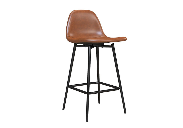 Dorel Home Calvin Upholstered Counter Stool Camel-Better Bed Company