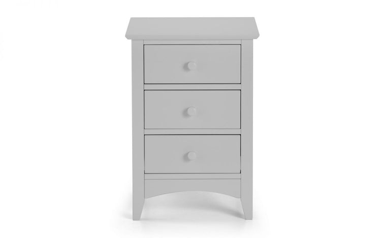 Julian Bowen Cameo 3 Drawer Bedside Dove Grey