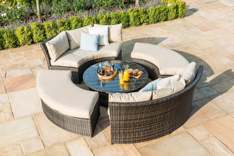 Maze Rattan Chelsea Lifestyle Suite with Glass Table