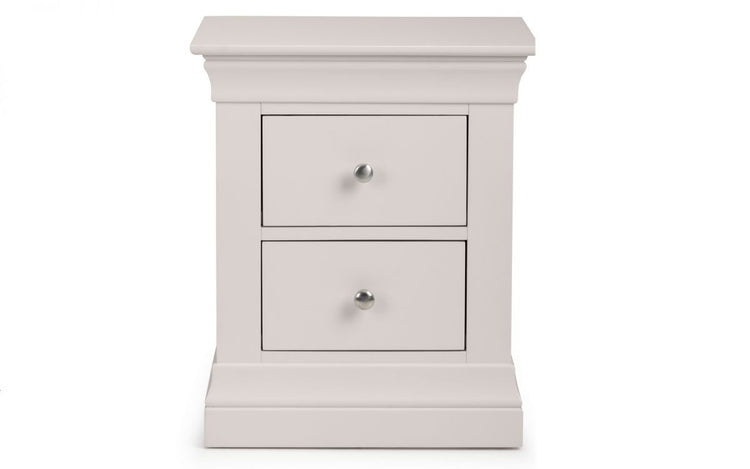 Julian Bowen Clermont 2 Drawer Bedside Light Grey