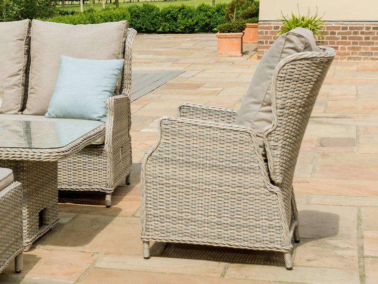 Maze Rattan Cotswold Reclining Corner Dining with Rising Table Dining Set And Chair
