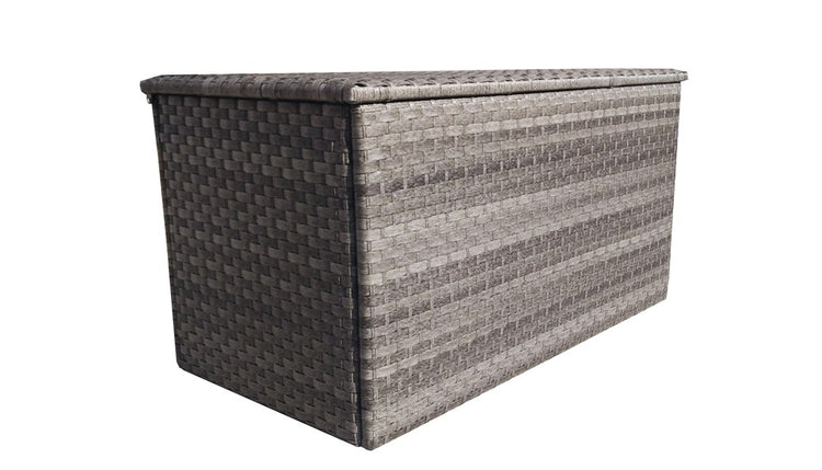 Signature Weave Medium Cushion Box Multi Grey Wicker From Side-Better Bed Company