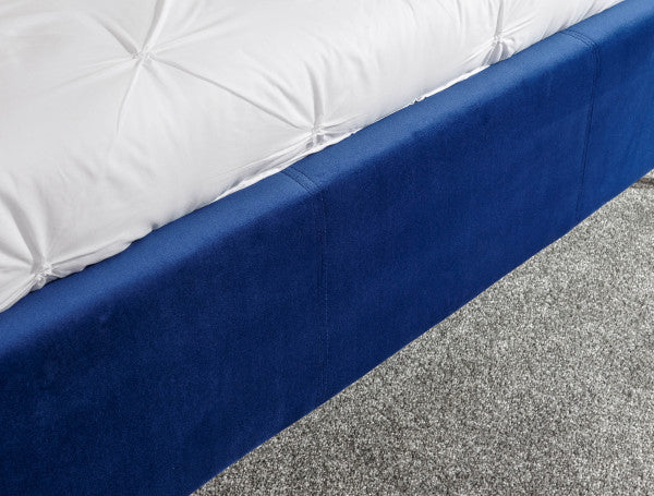 GFW Pettine End Lift Ottoman Bed Blue Side Rail Detail-Better Bed Company