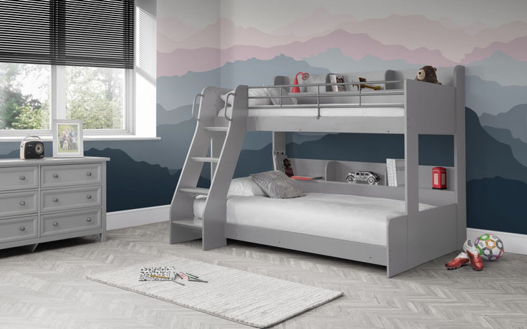Julian Bowen Domino Triple Sleeper Grey-Better Bed Company