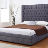 Heartlands Furniture Genesis Linen Dark Grey Bed Frame