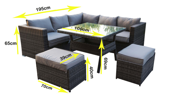 Signature Weave Georgia Corner Dining Sofa Set
