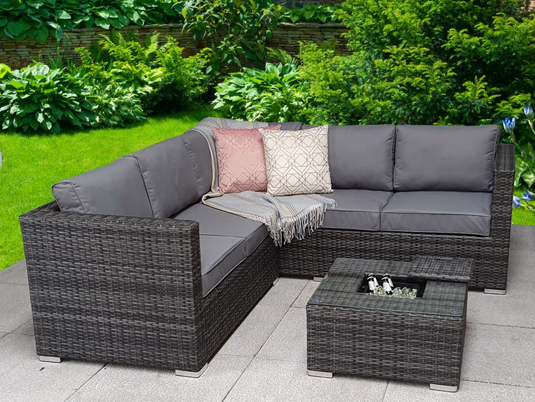 Signature Weave Georgia Corner Sofa With Ice Bucket Set