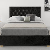 Better Finchen Black Velvet Ottoman Bed-Better Bed Company