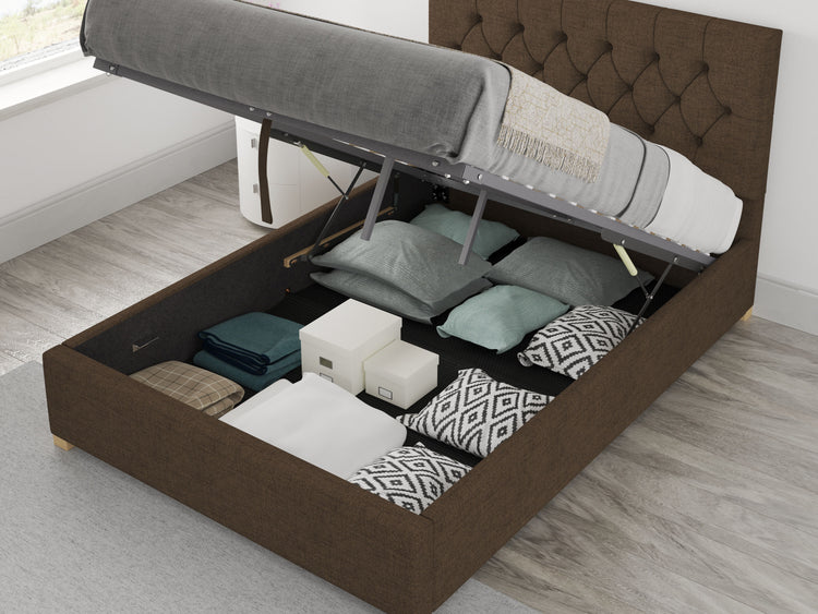 Better Finchen Knit Brown Ottoman Bed