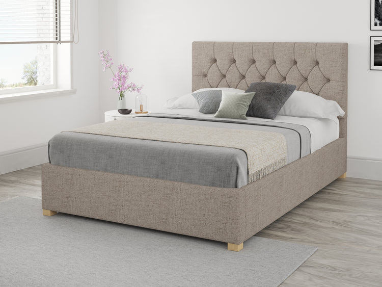 Better Finchen Knit Light Brown Ottoman Bed