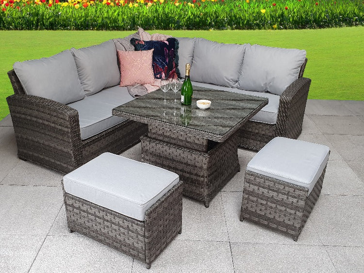 Signature Weave Grace Corner Dining Set with Lift Table
