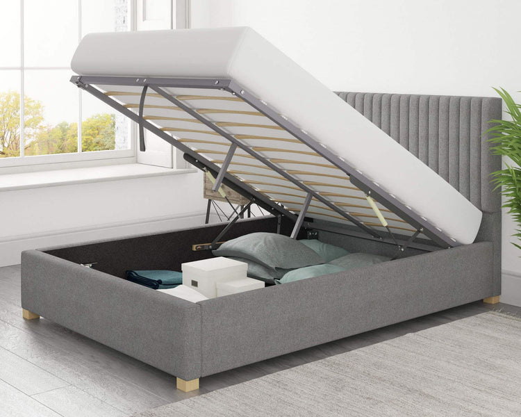 Better Glossop Grey Ottoman Bed