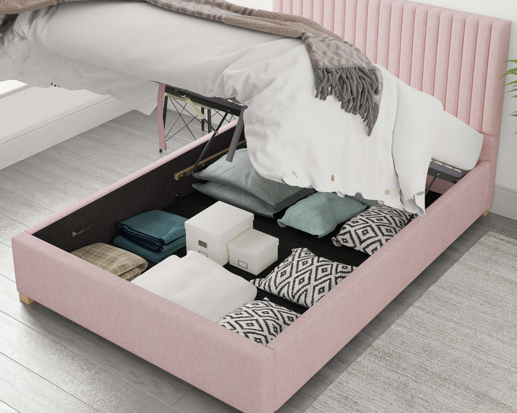 Better Nieve Pink Ottoman Bed