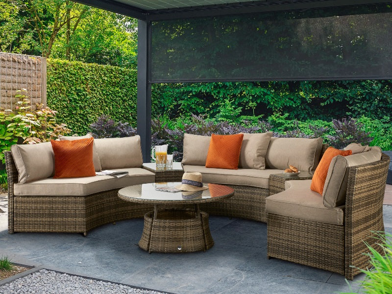 Signature Weave Juliet Half Moon Sofa Set Free Delivery