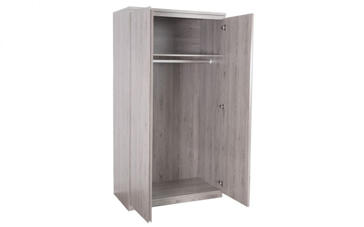 Julian Bowen Jupiter 2 Door Wardrobe Grey Oak