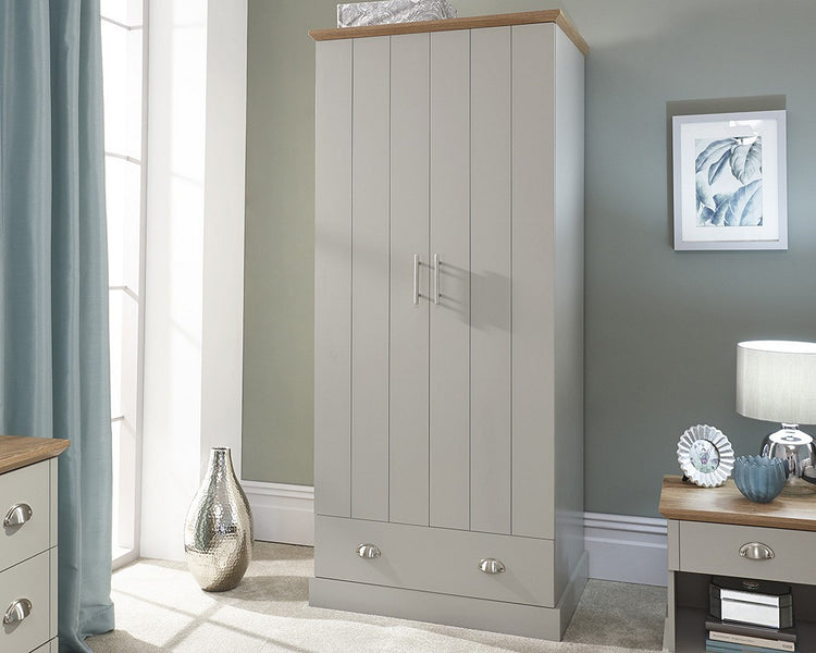 GFW Kendal 2 Door 1 Drawer Wardrobe