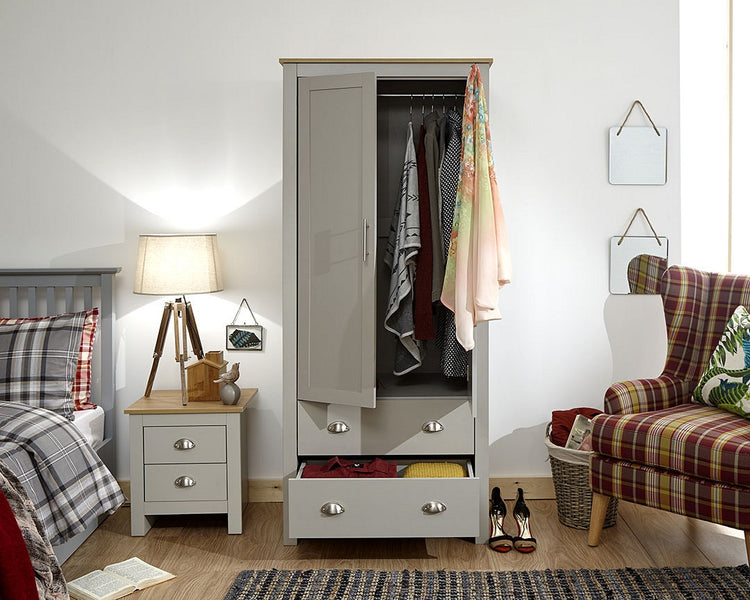 GFW Lancaster 2 Door 2 Drawer Wardrobe