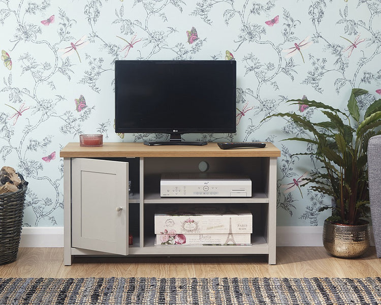 GFW Lancaster Small TV Unit Grey-Better Bed Company