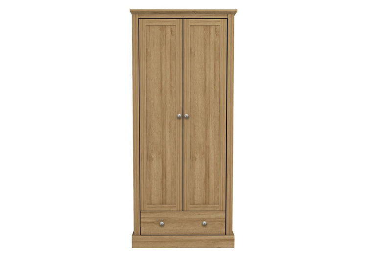 LPD Furniture Devon Oak 2 Door Wardrobe