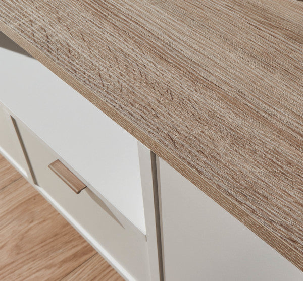 GFW Alma Large TV Unit Wooden Top Close Up-Better Bed Company