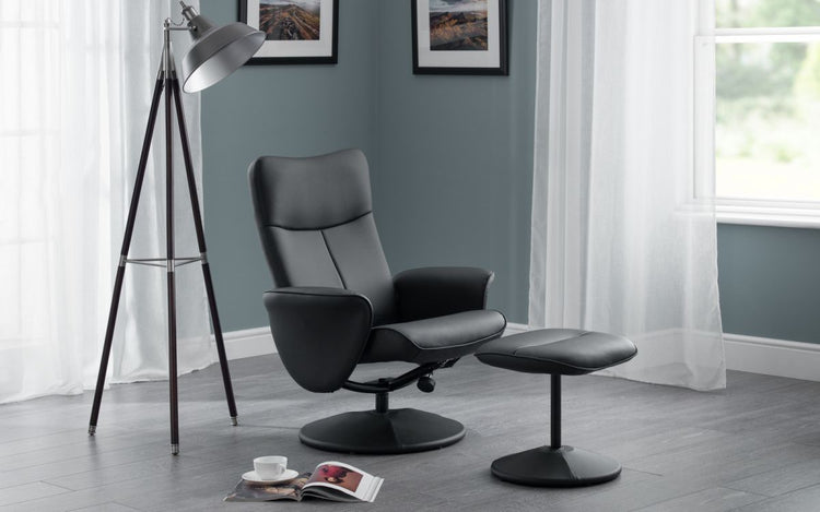 Julian Bowen Lugano Recliner And Stool-Better Bed Company