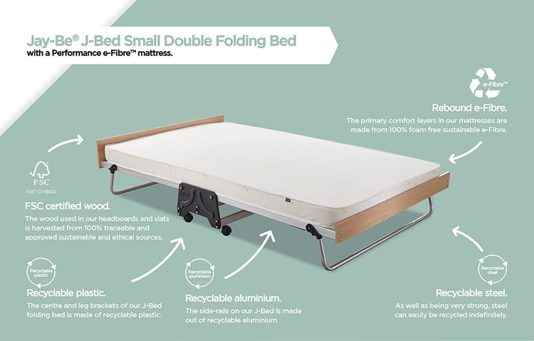 Jay-Be J-Bed Folding Bed with Performance e-Fibre Mattress