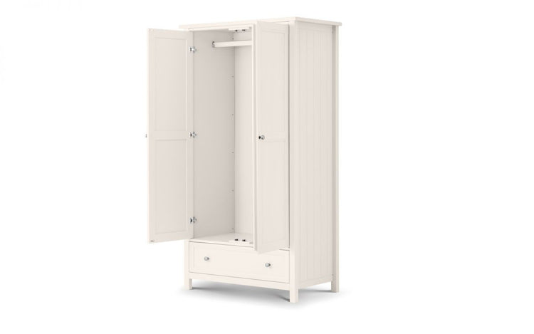 Julian Bowen Maine 2 Door Combination Wardrobe Surf White