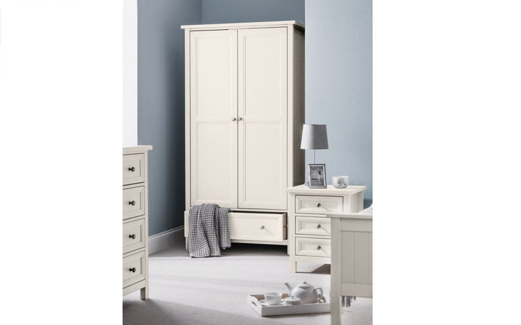 Julian Bowen Maine 2 Door Combination Wardrobe Surf White