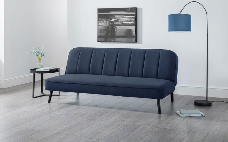 Julian Bowen Miro Curved Back Sofabed Blue-Better Bed Company