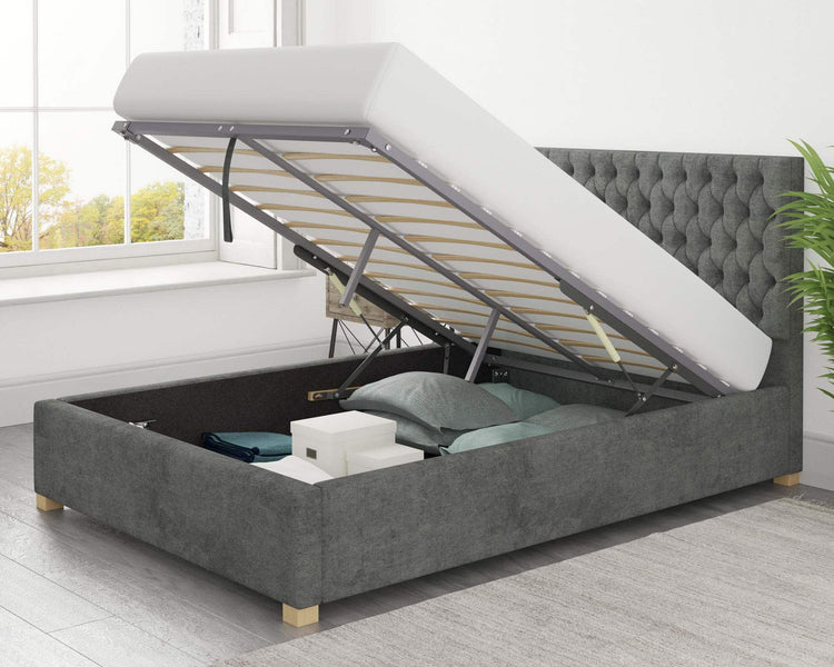 Better Reading Granit Black Ottoman Bed